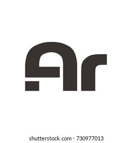 AR logo initial letter design template vector