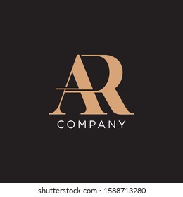 ar logo initial luxury design vector