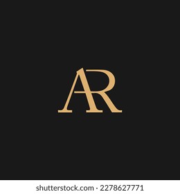 AR logo Luxury Design , Development, AR Vector Template. AR Letter Linked Business Logo. 
