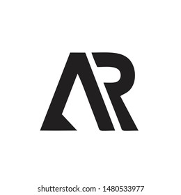 AR logo with a modren and simple style