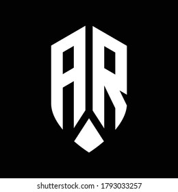 Logo-Monogramm mit Design-Vorlage für Emblem-Schilde