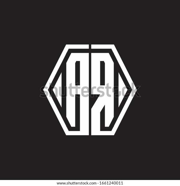 Ar Logo Monogram Hexagon Line Rounded Stock Vector (Royalty Free ...