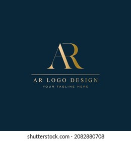 AR logo resign. Vector illustration