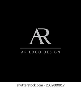 AR logo resign. Vector illustration