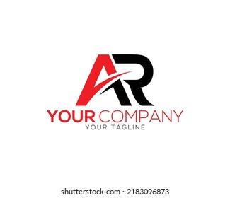 AR Logo Simple Design Concept Vector Symbol illustration.