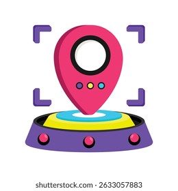 Ar Maps Vector style icon. Eps 10 file