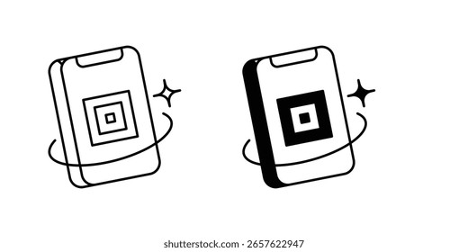 ar marker set icon with white background vector stock illustration