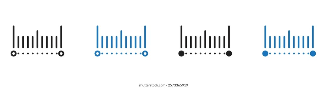 Ar measure icon Flat line symbol