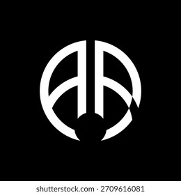 AR Modernes minimalistisches Rundmonogramm AR Logo-Design