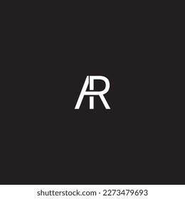 AR modern minimalist letter logo design
