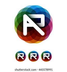 AR modern style monogram; logotype
