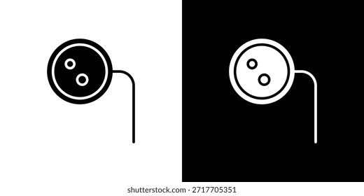 Ar monocle icon black flat pictogram. For graphic and web design.