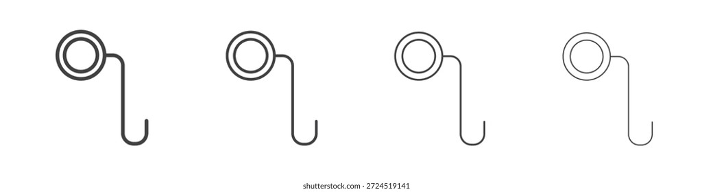 Un concepto de icono monóculo Pictograma lineal. Ilustración de elemento simple.