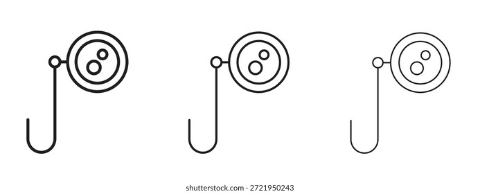 Schwarzes Piktogramm mit einem Ar-Monokel-Symbol. Skizze mit dünnen Linien.