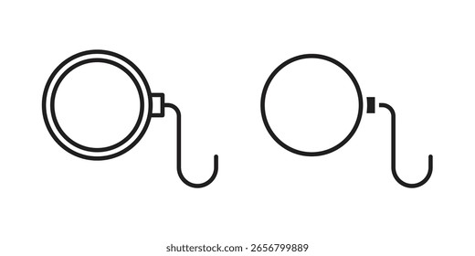 Ar monocle icon, outline vector sign, linear and solid style pictogram isolated on white.