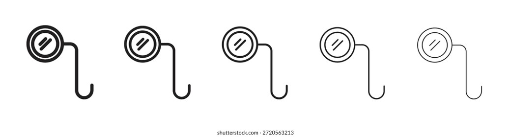 Ar monocle icon symbol in thin line, Black outline and stroke style