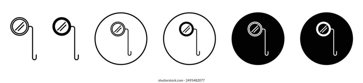 Ar monocle thin line vector icon set.
