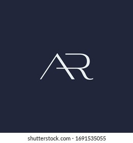 AR monogram fashion logo in monochrome