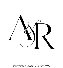 Logotipo das letras iniciais do monograma AR