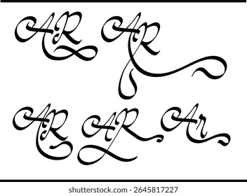 AR Monogram Logo Creator | Personalized A and R Lettering and Calligraphy