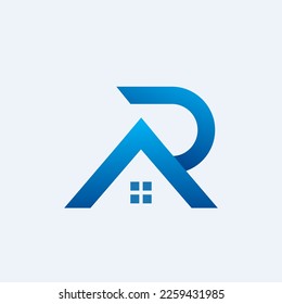 AR monogram logo signature icon.Real estate alphabet initials.Bold letter r, roof letter a.Lettering sign.Modern design, web, tech, architecture construction characters.Geometric typography.