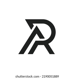 AR monogram logo vector design illustration