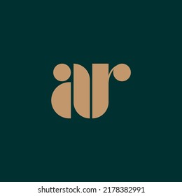 AR monogram royal logo typeface alphabet