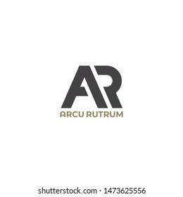 AR. Monogram of Two letters A&R. Luxury, simple, minimal and elegant AR logo design. Vector illustration template.