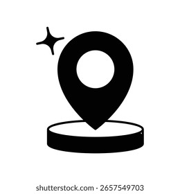 ar navigation icon with white background vector stock illustration