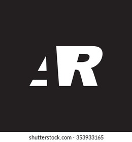 Lr Negative Space Letter Logo Black Stock Vector (Royalty Free) 353933150