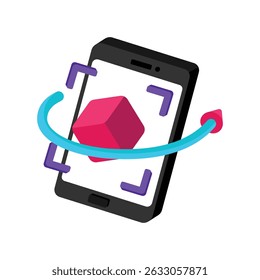 AR Phone Vector style icon. Eps 10 file
