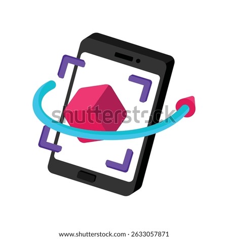 AR Phone Vector style icon. Eps 10 file