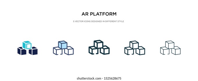 ar platform icon in different style vector illustration. two colored and black ar platform vector icons designed in filled, outline, line and stroke style can be used for web, mobile, ui