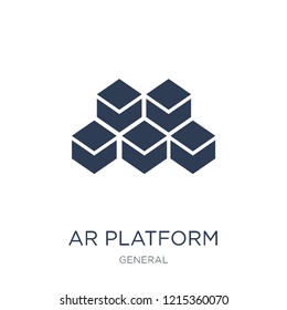 Ar Platform Icon. Trendy Flat Vector Ar Platform Icon On White Background From General Collection, Vector Illustration Can Be Use For Web And Mobile, Eps10