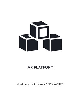 ar platform isolated icon. simple element illustration from general-1 concept icons. ar platform editable logo sign symbol design on white background. can be use for web and mobile