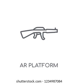 ar platform linear icon. Modern outline ar platform logo concept on white background from General collection. Suitable for use on web apps, mobile apps and print media.