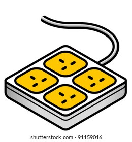Ar power board with four sockets - United Kingdom, Malaysia, Singapore and others.
