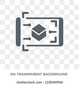 ar presentation icon. Trendy flat vector ar presentation icon on transparent background from general  collection. 