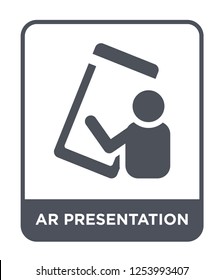ar presentation icon vector on white background, ar presentation trendy filled icons from General collection, ar presentation simple element illustration