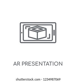 ar presentation linear icon. Modern outline ar presentation logo concept on white background from General collection. Suitable for use on web apps, mobile apps and print media.