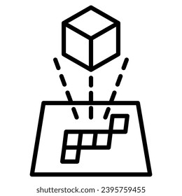 AR Projection icon line vector illustration