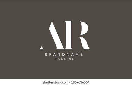 AR A and R Alphabet initial Letter Monogram Icon Logo vector illustration