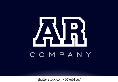 AR A R  alphabet letter combination logo creative company vector icon design template