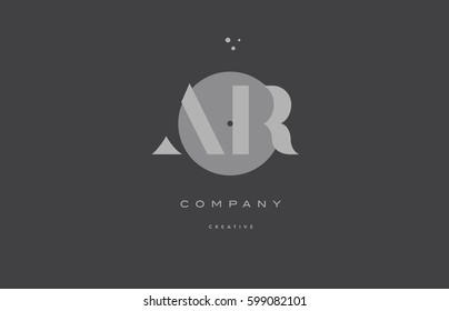 ar a r  grey modern stylish alphabet dot dots eps company letter logo design vector icon template 