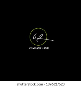 AR A R Initial handwriting creative fashion elegant design logo Sign Symbol template vector icon