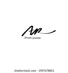 AR A R initial handwriting or handwritten logo for event