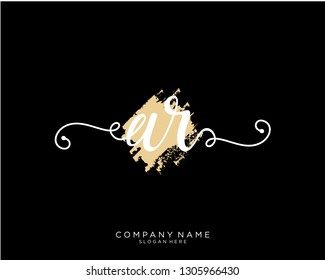 AR A R Initial handwriting logo template