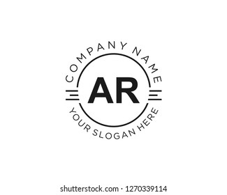 AR A R Initial logo letter with minimalist concept vector