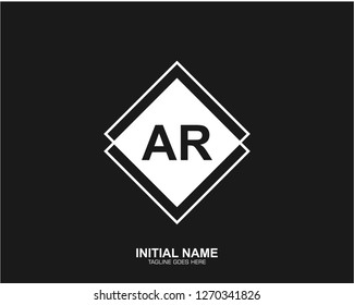 AR A R Initial logo letter with minimalist concept vector