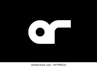 AR A R letter logo combination alphabet vector creative company icon design template modern  black white bold